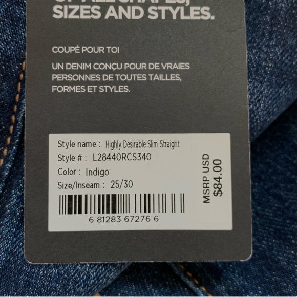 Silver Jeans Womens 25 Blue Highly Desirable High Rise Slim Straight Leg Dark - Picture 2 of 7